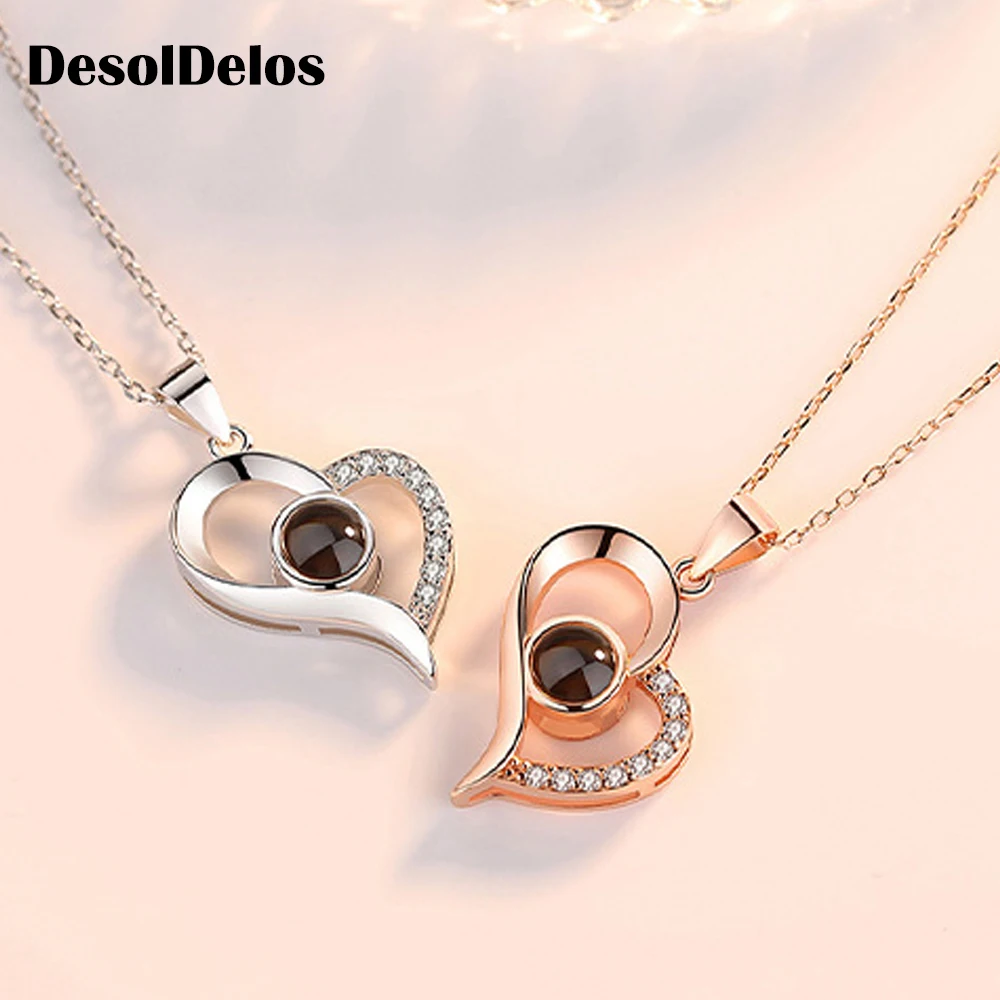 New 100 Languages I Love You Projection Charm Pendant Necklaces Heart-shaped Crystal Wedding Ladies Necklace Gifts
New 100 Languages I Love You Projection Charm Pendant Necklaces Heart-shaped Crystal Wedding Ladies Necklace Gifts