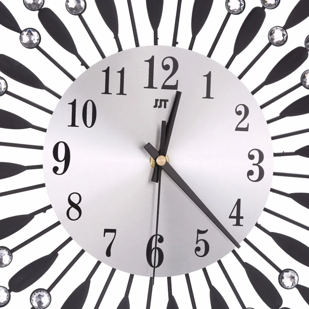 Art Diamond Modern Metal Wall Clock Large Wall Mounted Clocks Home
