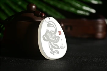 Koraba Natural White Hand-carved Chinese Hetian Jade Flower Pendant + Rope Necklace
Koraba Natural White Hand-carved Chinese Hetian Jade Flower Pendant + Rope Necklace