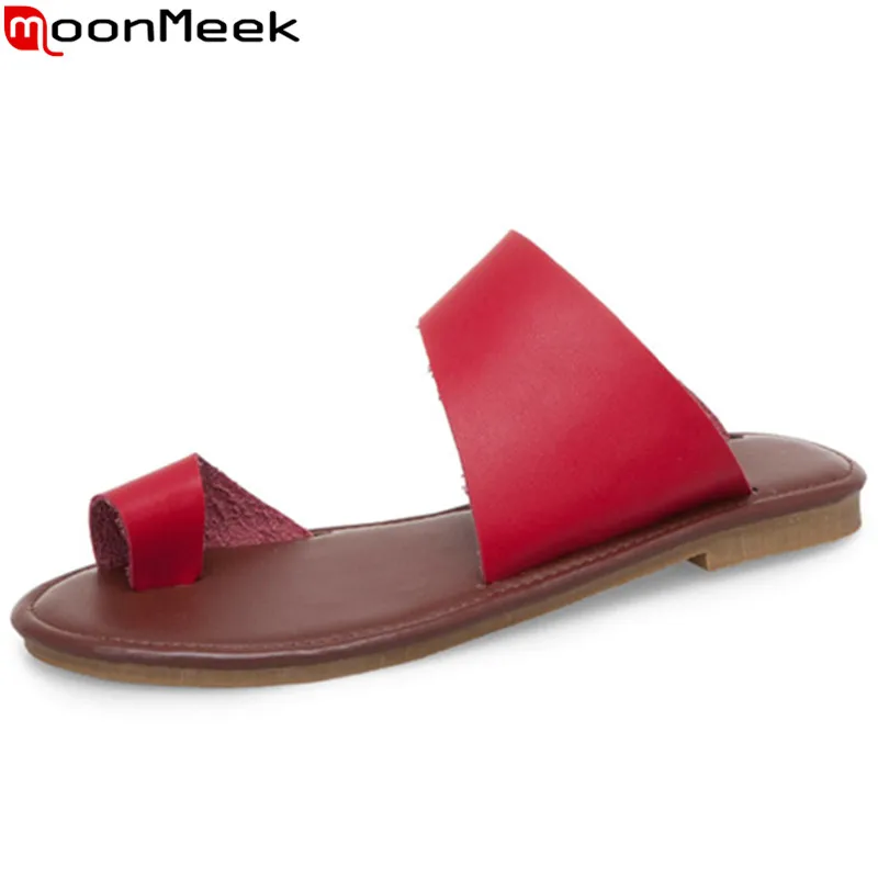 MoonMeek 2019 new genuine leather shoes women flat with ladies shoes slingback summer sandals women Flip flops leisure slippers
MoonMeek 2019 new genuine leather shoes women flat with ladies shoes slingback summer sandals women Flip flops leisure slippers