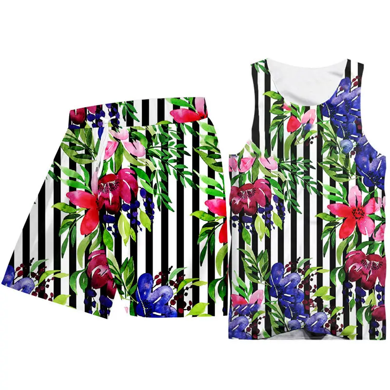 Custom Oversize Clothing Summer Style Men's Sets Tank Tops & Shorts Floral stripe 3d Print Hoodie Vest Sleeveless Shirt Shorts
Custom Oversize Clothing Summer Style Men's Sets Tank Tops & Shorts Floral stripe 3d Print Hoodie Vest Sleeveless Shirt Shorts