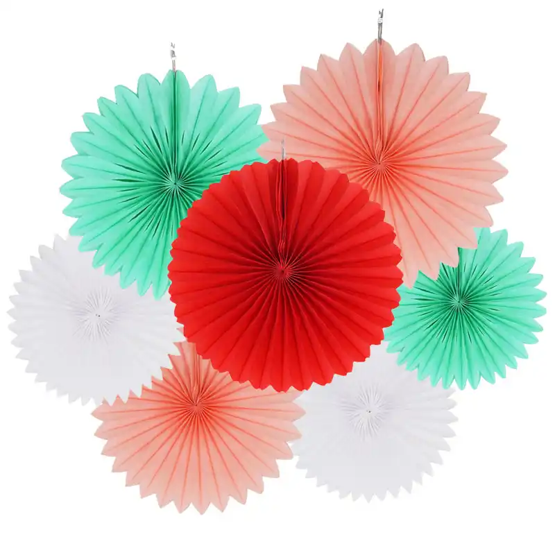 10 15 20 25 30cm Tissue Paper Fan Diy Decorative Crafts For