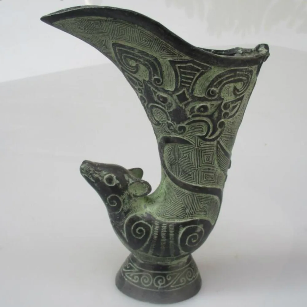 Collectible Home Decorated Chinese Old Bronze Handmade Carved Horse Vase/Metal Vase Sheep rhinoceros Sculpture/Box Free Shipping | Дом и сад