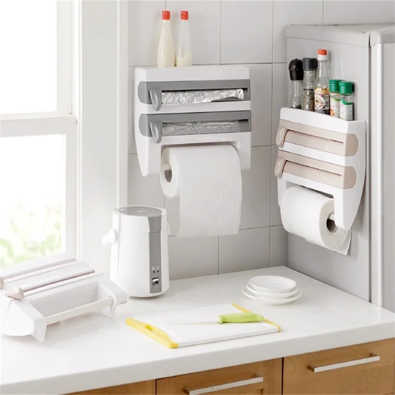 Multifunctional Refrigerator Cling Film Organizer Storage Rack Cutter Wrap Wall Hanging Paper Towel Holder Kitchen Organizer
Multifunctional Refrigerator Cling Film Organizer Storage Rack Cutter Wrap Wall Hanging Paper Towel Holder Kitchen Organizer