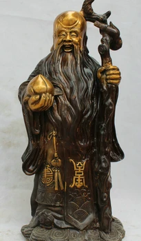 USPS to USA S2141 26" Chinese Bronze Gild Stand Immortal Peach Shou God Of longevity Statue
USPS to USA S2141 26" Chinese Bronze Gild Stand Immortal Peach Shou God Of longevity Statue