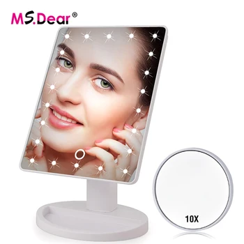 LED Light Touch Screen Makeup Mirror 10X Magnifying Rotatable Vanity Square Desktop Stand Cosmetic Illuminated Mirror Makeup Too
LED Light Touch Screen Makeup Mirror 10X Magnifying Rotatable Vanity Square Desktop Stand Cosmetic Illuminated Mirror Makeup Too