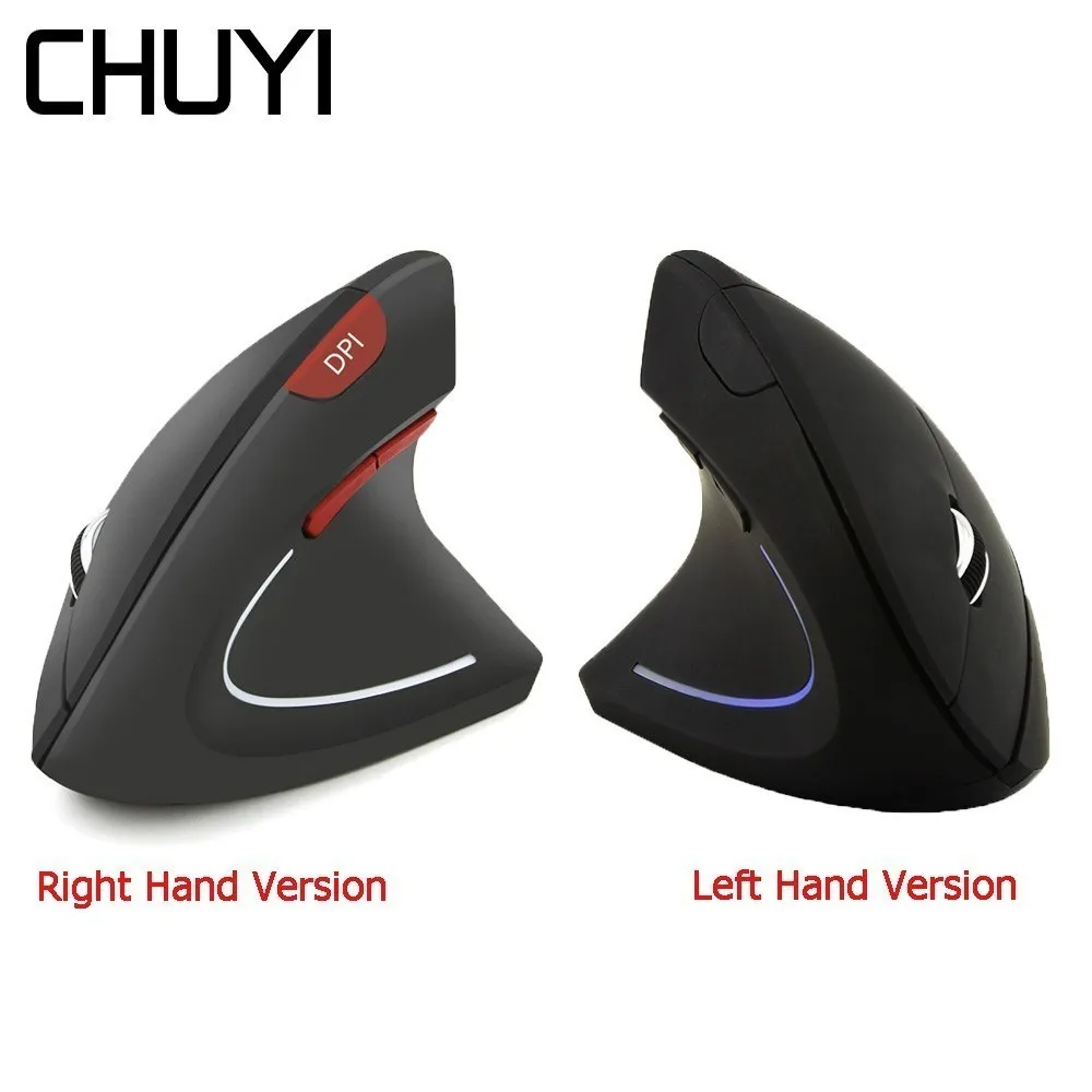 CHUYI Wireless Ergonomic Vertical Mouse Left/Right Hand Computer Mice 800/1200/1600DPI USB Optical Gamer Mause For PC Laptop
CHUYI Wireless Ergonomic Vertical Mouse Left/Right Hand Computer Mice 800/1200/1600DPI USB Optical Gamer Mause For PC Laptop
