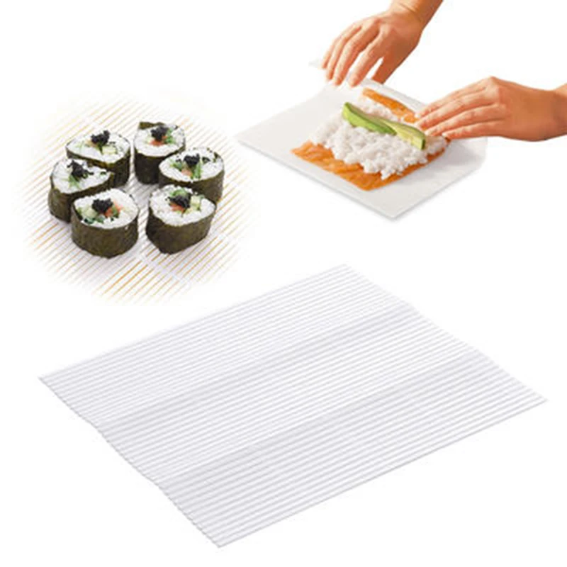 Reusable Sushi Maker Pad Silicone Omelet Cake Rice Roll Mold Kitchen DIY Mould Sushi Rolling Mat Washable Sushi Tools
Reusable Sushi Maker Pad Silicone Omelet Cake Rice Roll Mold Kitchen DIY Mould Sushi Rolling Mat Washable Sushi Tools