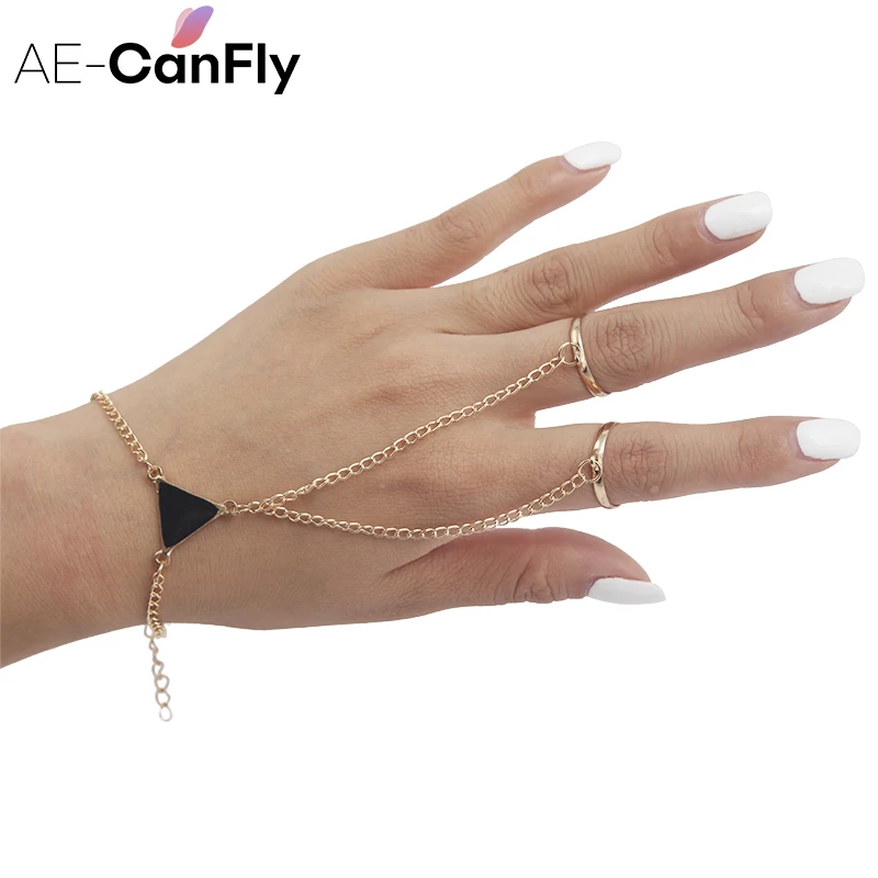 Simple Designer Gold Finger Bracelets Black Triangle Chain Link Bracelet Fashion Geometric Hand Chains for Women 2K3040
Simple Designer Gold Finger Bracelets Black Triangle Chain Link Bracelet Fashion Geometric Hand Chains for Women 2K3040