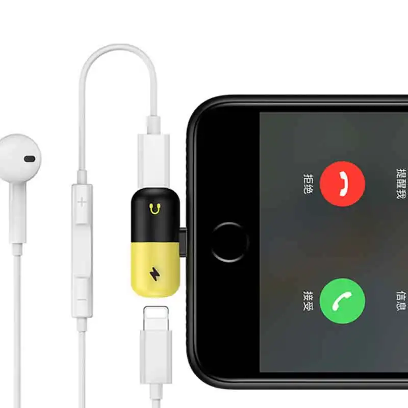 Разъем для прослушивания звонков переходник наушников сплиттер-разъем Iphone 7 iPhone X