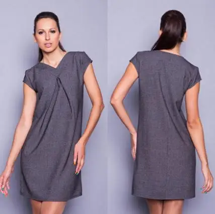 2015 new fashion women summer vestidos dresses o-neck short sleeve casual dress | Женская одежда