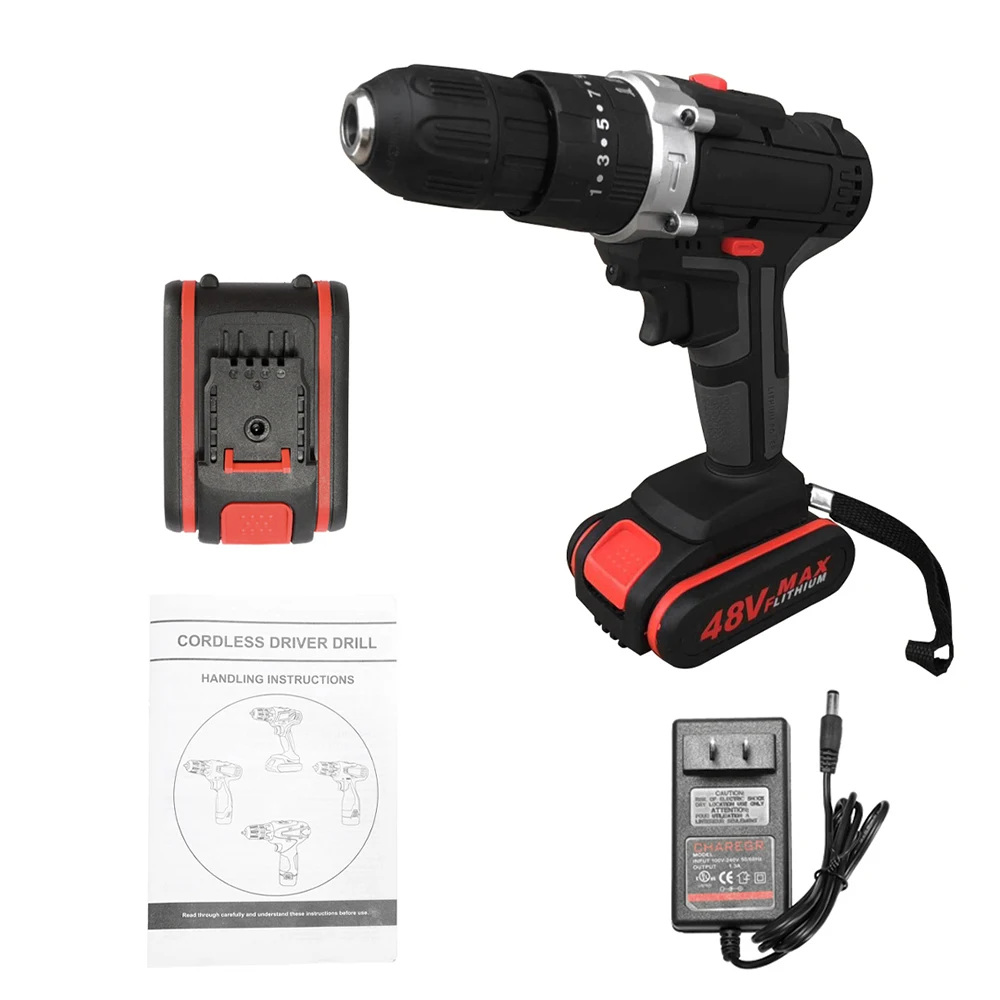 Multifunctional Electric Impact Cordless Drill High-power Rechargeable Lithium Battery Wireless Hand Drills Home DIY Electric Power Tools
Multifunctional Electric Impact Cordless Drill High-power Rechargeable Lithium Battery Wireless Hand Drills Home DIY Electric Power Tools