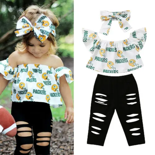 Summer Fashion Cool Vouge Style Toddlers Kids Baby Girls Ruffles Off Shoulder Tops Hollow Ripped Leggings Pants 3PCS Outfits Set
Summer Fashion Cool Vouge Style Toddlers Kids Baby Girls Ruffles Off Shoulder Tops Hollow Ripped Leggings Pants 3PCS Outfits Set