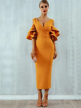 2019 Elegant Dress Backless Celebrity Rutterfly Sleeve V Neck Women Yellow Short Night Club Body con O Neck Dresses Wholesale
2019 Elegant Dress Backless Celebrity Rutterfly Sleeve V Neck Women Yellow Short Night Club Body con O Neck Dresses Wholesale