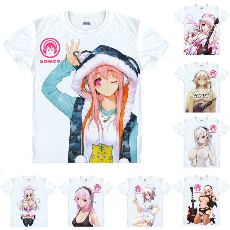 Coolprint Anime Shirt Super Sonico SUPERSONICO T-Shirts Multi-style Short Sleeve NITRO SONICOMI Niko Cosplay Motivs Hentai Shirt
Coolprint Anime Shirt Super Sonico SUPERSONICO T-Shirts Multi-style Short Sleeve NITRO SONICOMI Niko Cosplay Motivs Hentai Shirt