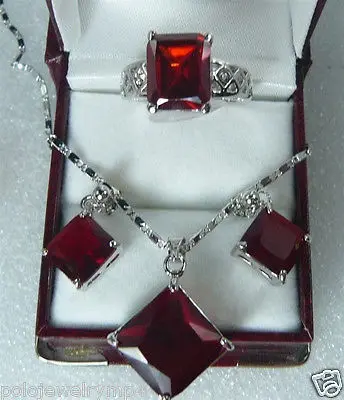 Wholesale fast SHIPPING >>>>New 18KGP blue red crystal zircon pendant necklace earring ring Set
Wholesale fast SHIPPING >>>>New 18KGP blue red crystal zircon pendant necklace earring ring Set