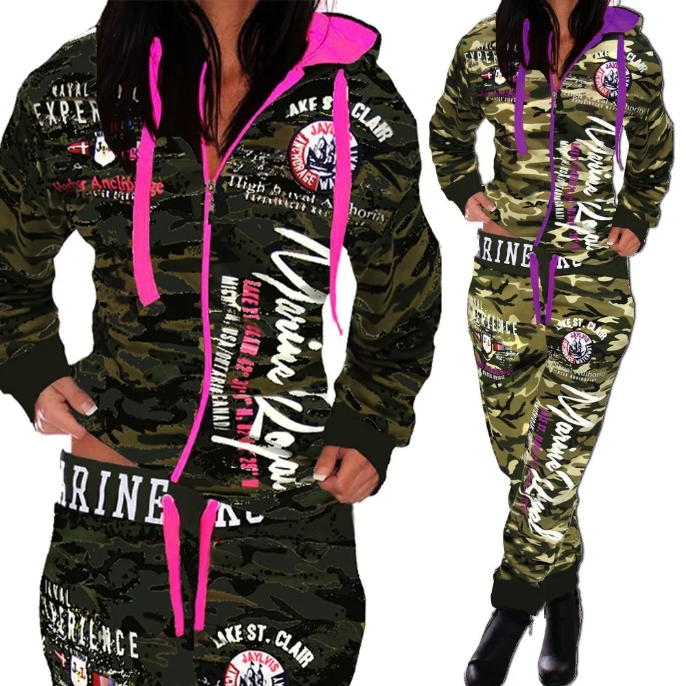 ZOGAA 2019 Spring Women 2 Piece Set Tracksuit Set Women Outfit Hooded Sweatshirt Trousers Printing Zipper Track Suit Set Femme
ZOGAA 2019 Spring Women 2 Piece Set Tracksuit Set Women Outfit Hooded Sweatshirt Trousers Printing Zipper Track Suit Set Femme