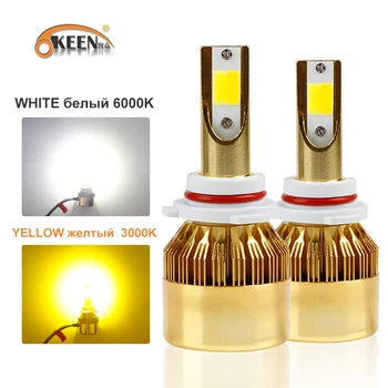 OKEEN H7 H4 LED Bulbs Headlight Dual Color H1 H3 H8 H11 HB3 HB4 LED 3000K 6000K 4800LM Car LED Light Headlamp 12V led fog light
OKEEN H7 H4 LED Bulbs Headlight Dual Color H1 H3 H8 H11 HB3 HB4 LED 3000K 6000K 4800LM Car LED Light Headlamp 12V led fog light