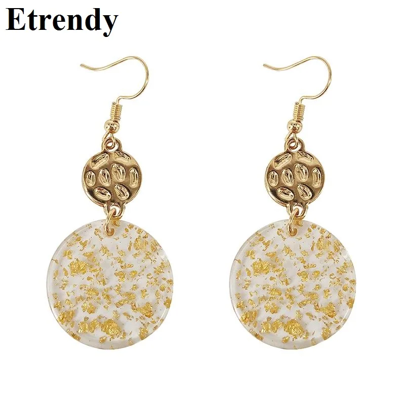 Korean Round Slice Drop Dangle Earrings 2019 New Jewelry Gold Color Personality Hanging Earring Bijoux
Korean Round Slice Drop Dangle Earrings 2019 New Jewelry Gold Color Personality Hanging Earring Bijoux