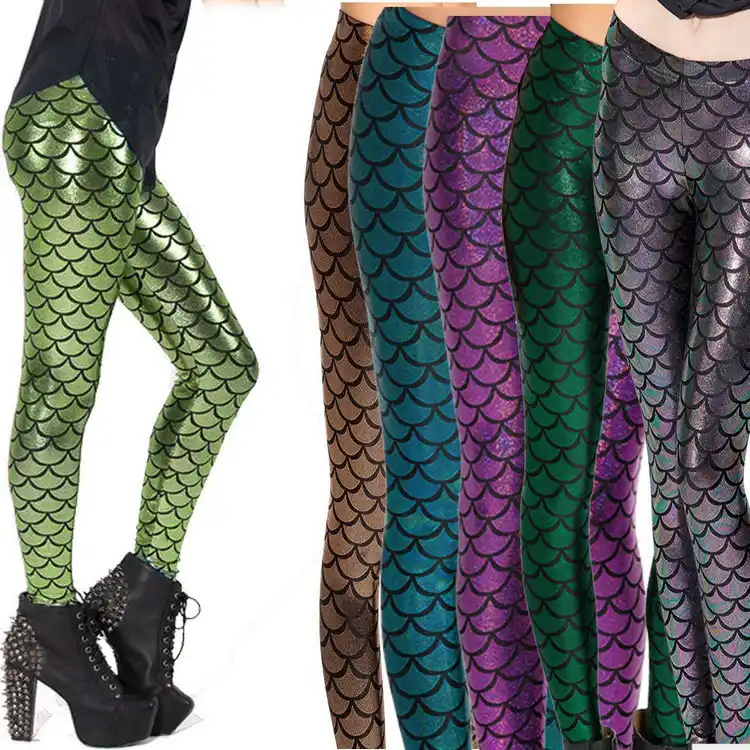 mermaid running tights