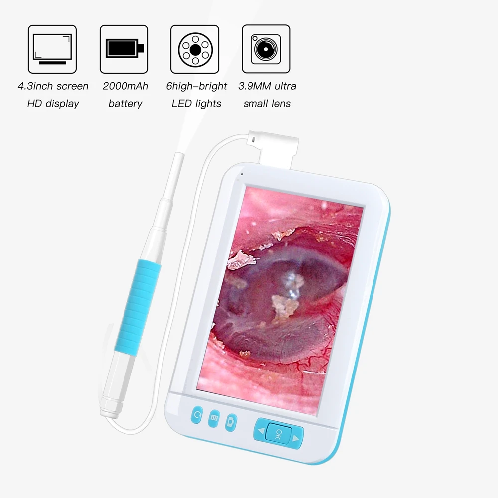 Ear Cleaning Endoscope Camera USB Visual Ear Spoon 3.9mm 5.5mm Lens Mini Camera Endoscope For 4.3 Inch HD Display Ear Borescope
Ear Cleaning Endoscope Camera USB Visual Ear Spoon 3.9mm 5.5mm Lens Mini Camera Endoscope For 4.3 Inch HD Display Ear Borescope