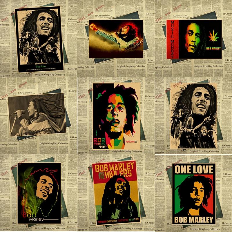 Vintage Classic Rock Reggae Wailing Wailers Bob Marley Poster Retro Kraft Paper Bar Cafe Home Decor Wall Sticker
Vintage Classic Rock Reggae Wailing Wailers Bob Marley Poster Retro Kraft Paper Bar Cafe Home Decor Wall Sticker
