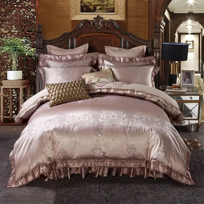 Svetanya quilted Bedskirt +Duvet cover +Pillowcase Bedding Set jacquard Linen double queen king size Bedclothes
Svetanya quilted Bedskirt +Duvet cover +Pillowcase Bedding Set jacquard Linen double queen king size Bedclothes