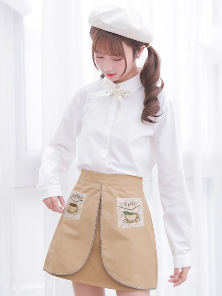 Stylish Personality Sweet Coffee High Waist A-line Skirt Contrast Color Split 2019 Spring New Mori Girl Student Campus Skirt
Stylish Personality Sweet Coffee High Waist A-line Skirt Contrast Color Split 2019 Spring New Mori Girl Student Campus Skirt