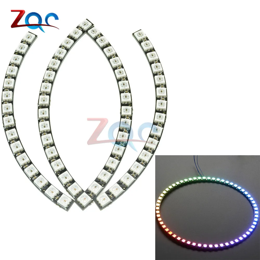 Светодиодное кольцо WS2812 RGB 60 бит полноцветное высокое освещение 5050 SMD модуль