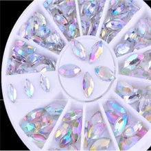 Серебряный камень-хамелион, Стразы для ногтей, маленькие бусины разной формы, маникюр, 3D украшение для ногтей, аксессуары для колес(China)