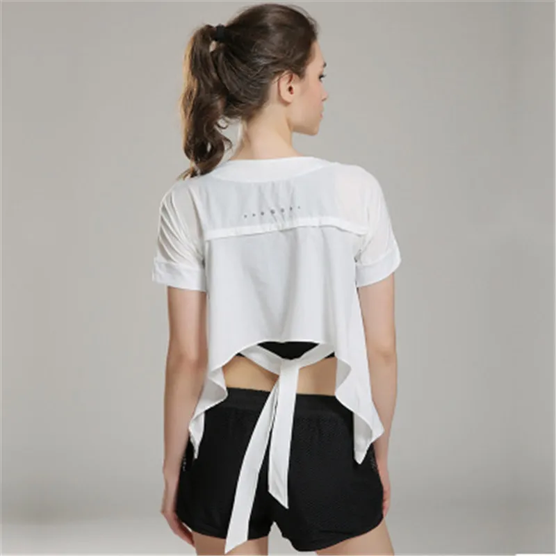 2019 new sports short-sleeved t-shirt female breathable and quick-drying running back straps hollow gym yoga shirt
2019 new sports short-sleeved t-shirt female breathable and quick-drying running back straps hollow gym yoga shirt