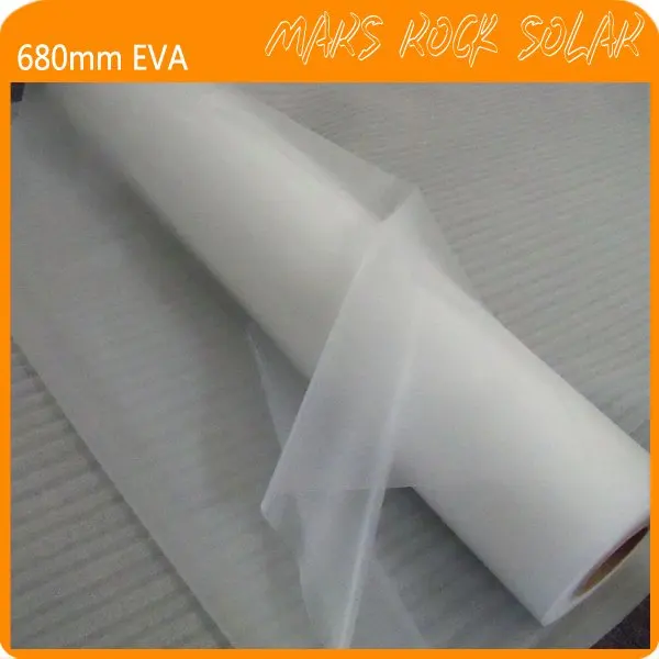 10meters 680mm width Solar EVA Film, 0.3mm thickness for solar cell encapsulation with TUV certification.
10meters 680mm width Solar EVA Film, 0.3mm thickness for solar cell encapsulation with TUV certification.
