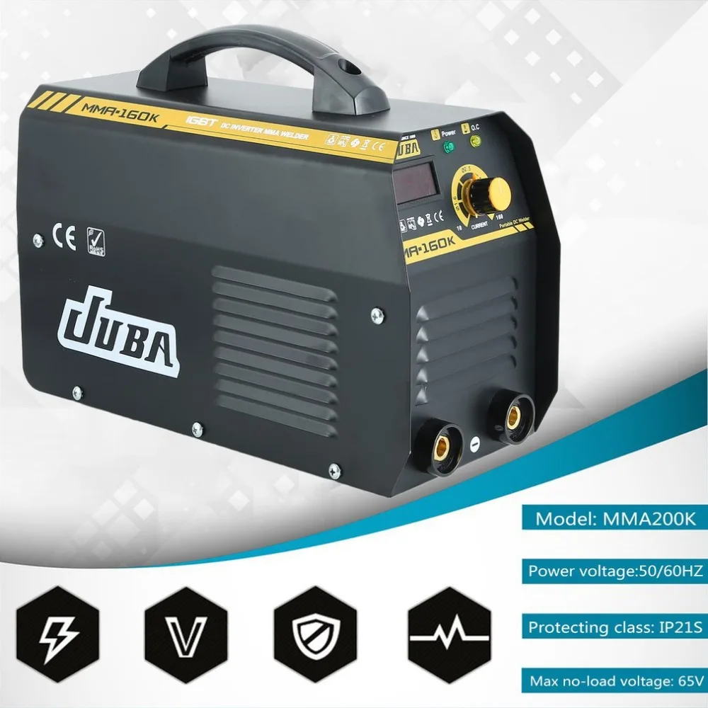 Professional MMA Continuous Welding Machine JUBA MMA-160 IGBT Inverter Welding Machine Accessories EU Socket
Professional MMA Continuous Welding Machine JUBA MMA-160 IGBT Inverter Welding Machine Accessories EU Socket