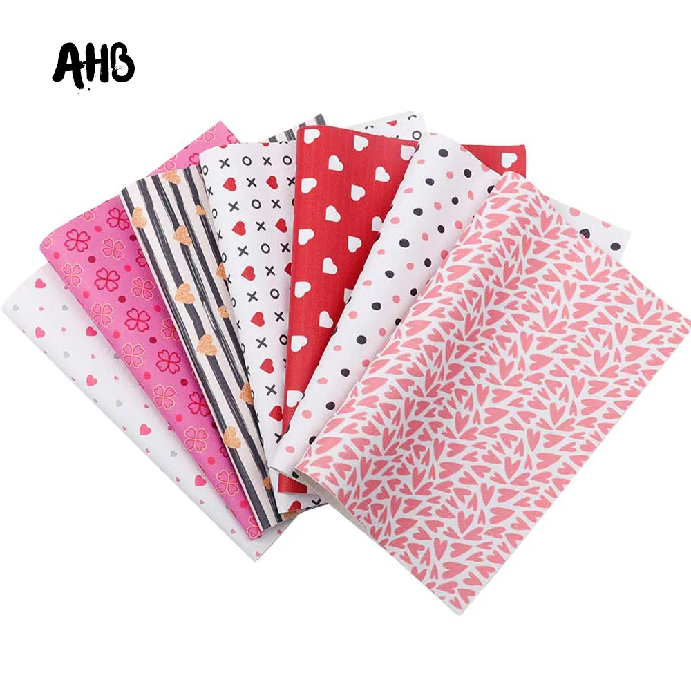 AHB Faux Leather Fabric Valentine's Day Vinyl Leather Sheets Heart Printed Fabric DIY Hairbow Crafts Sewing Material 22*30cm
AHB Faux Leather Fabric Valentine's Day Vinyl Leather Sheets Heart Printed Fabric DIY Hairbow Crafts Sewing Material 22*30cm
