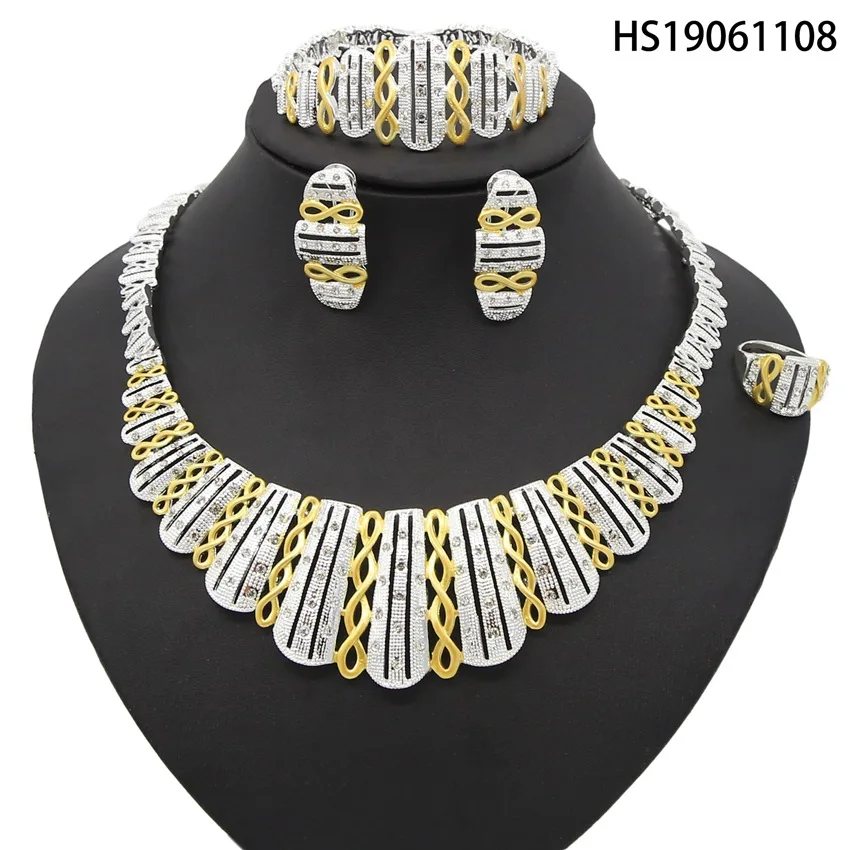 Yulaili Vintage Fashion Gold Silver Necklace African Jewelry Sets for Women Elegant Party Gift Fashion Costume Jewelry Sets
Yulaili Vintage Fashion Gold Silver Necklace African Jewelry Sets for Women Elegant Party Gift Fashion Costume Jewelry Sets