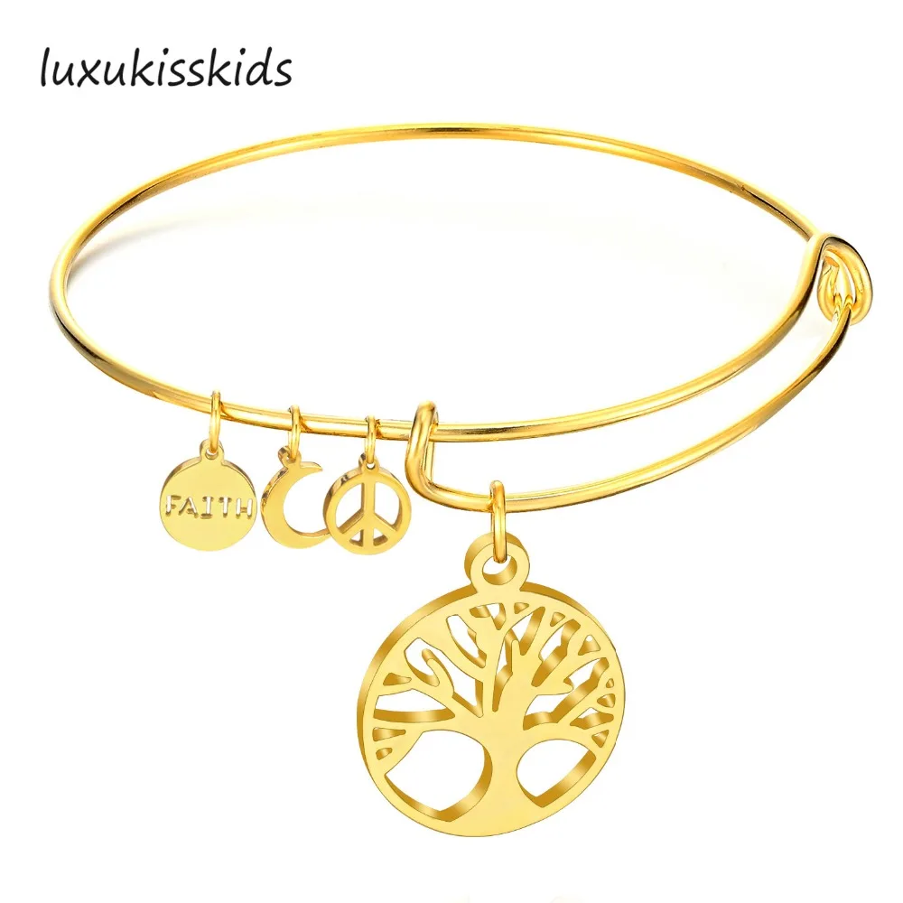 LUXUKISSKIDS Vintage classic little tree shape stainless steel charm bracelet and bangle for women gift
LUXUKISSKIDS Vintage classic little tree shape stainless steel charm bracelet and bangle for women gift