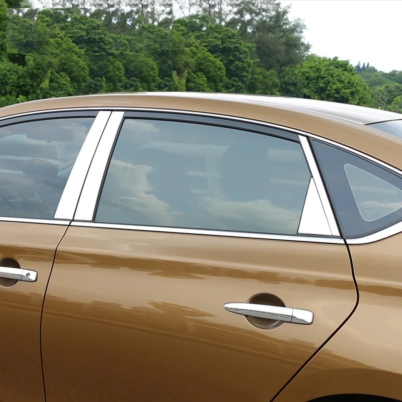 car accessories chromium parts window trim 12-16 bright stainless steel decorative column modified FOR Nissan Sylphy
car accessories chromium parts window trim 12-16 bright stainless steel decorative column modified FOR Nissan Sylphy