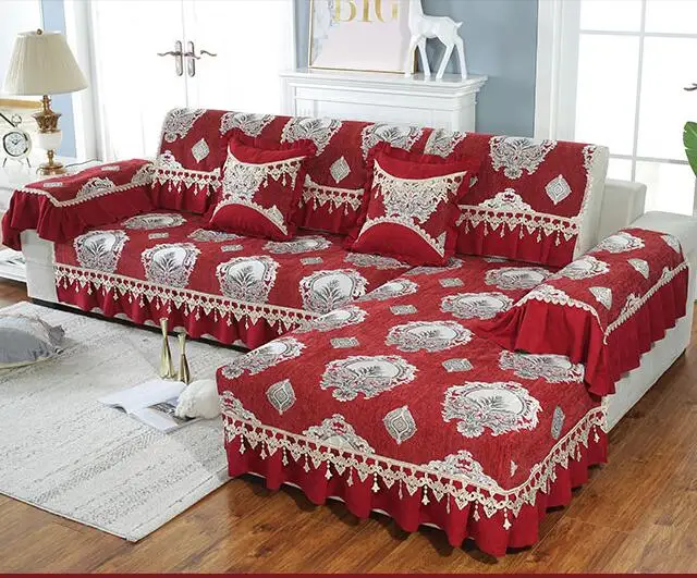 Fyjafon 1 Piece Sofa Cover For Living Room Jacquard Chenille Lace Sofa Covers Anti-slip Sofa Towel Europe Style Red 18cm Edge
Fyjafon 1 Piece Sofa Cover For Living Room Jacquard Chenille Lace Sofa Covers Anti-slip Sofa Towel Europe Style Red 18cm Edge