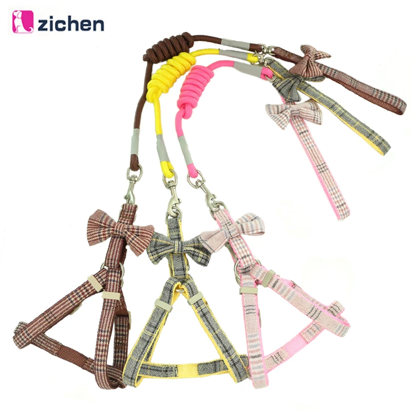Zichen Dog Harness Leash Set Adjustable Plaid Bow Harness For Dog Harness Training Leash Double Layer Pet Accessories S-M
Zichen Dog Harness Leash Set Adjustable Plaid Bow Harness For Dog Harness Training Leash Double Layer Pet Accessories S-M