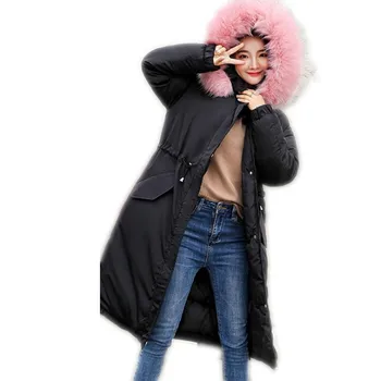 2018 New Top Winter Women Medium-Long Parkas Hooded Large Fur Collar Padded Female Down Cotton Jacket With Belt Thicken CQ2089
2018 New Top Winter Women Medium-Long Parkas Hooded Large Fur Collar Padded Female Down Cotton Jacket With Belt Thicken CQ2089