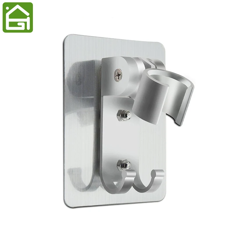 Adjustable Shower Head Holder Wall Mount Bracket with 2 Hanger Hooks, Aluminum Super Heavy Duty strong adhesive for Bathroom
Adjustable Shower Head Holder Wall Mount Bracket with 2 Hanger Hooks, Aluminum Super Heavy Duty strong adhesive for Bathroom