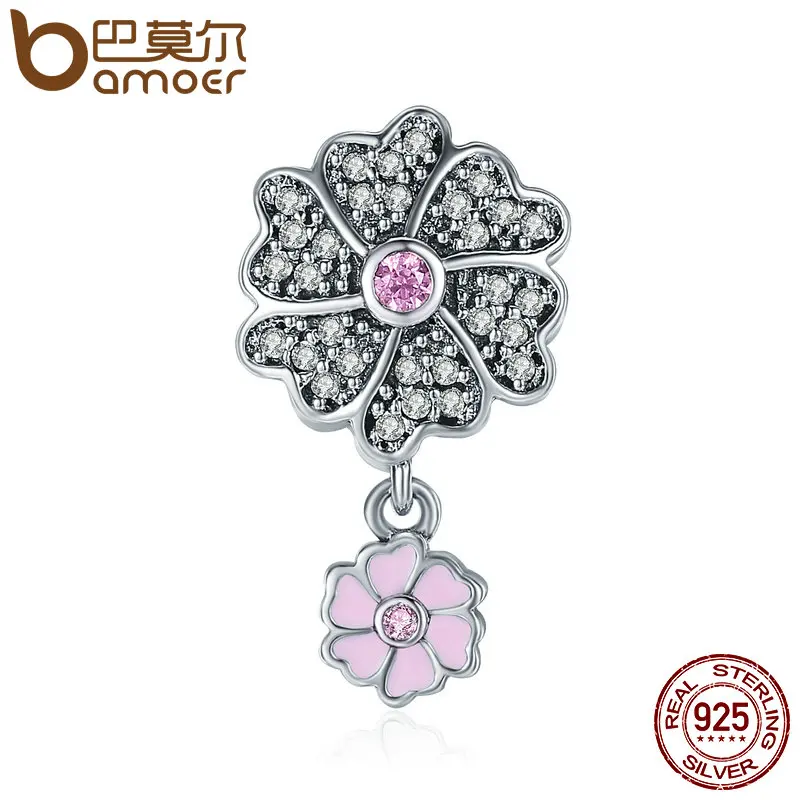 BAMOER Authentic 925 Sterling Silver Blooming Daisy Flower Dangle Charm Pendant fit Women Charm Bracelet Necklace Jewelry SCC400
BAMOER Authentic 925 Sterling Silver Blooming Daisy Flower Dangle Charm Pendant fit Women Charm Bracelet Necklace Jewelry SCC400