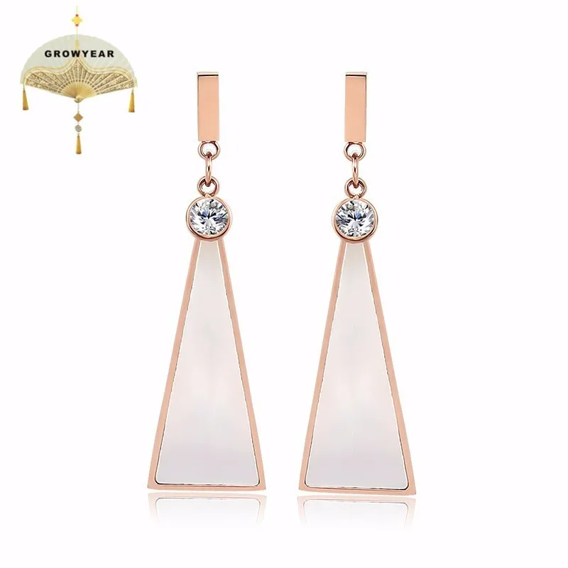 Women Stainless Steel Elegant Earrings 2018 Mother of Pearl Plating Rose Gold Never Fade Trendy Fashion 1 Pair
Women Stainless Steel Elegant Earrings 2018 Mother of Pearl Plating Rose Gold Never Fade Trendy Fashion 1 Pair