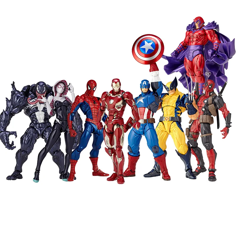 Avengers Revoltech Captain America Magneto Deadpool Venom Spiderman Gwen wolverine Variant Movable PVC Action Figures Model Toys
Avengers Revoltech Captain America Magneto Deadpool Venom Spiderman Gwen wolverine Variant Movable PVC Action Figures Model Toys