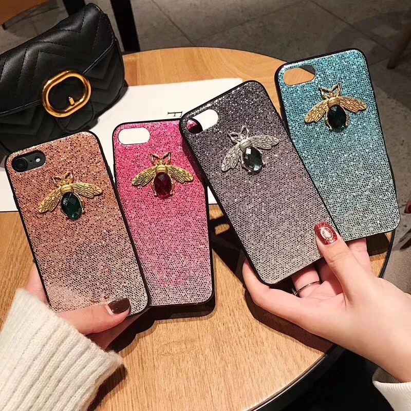 Luxury Brand Diamond Metal Bee Flash Glitter silicone phone case for iphone 7 8 6 6s plus X XR XS MAX for Samsung s8 S9 Note 8 9
Luxury Brand Diamond Metal Bee Flash Glitter silicone phone case for iphone 7 8 6 6s plus X XR XS MAX for Samsung s8 S9 Note 8 9