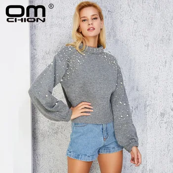 OMCHION Sueter Mujer Invierno 2018 O Neck Pearl Loose Thick Women Sweaters And Pullovers Loose Short Jumpers Ladies LMM59
OMCHION Sueter Mujer Invierno 2018 O Neck Pearl Loose Thick Women Sweaters And Pullovers Loose Short Jumpers Ladies LMM59