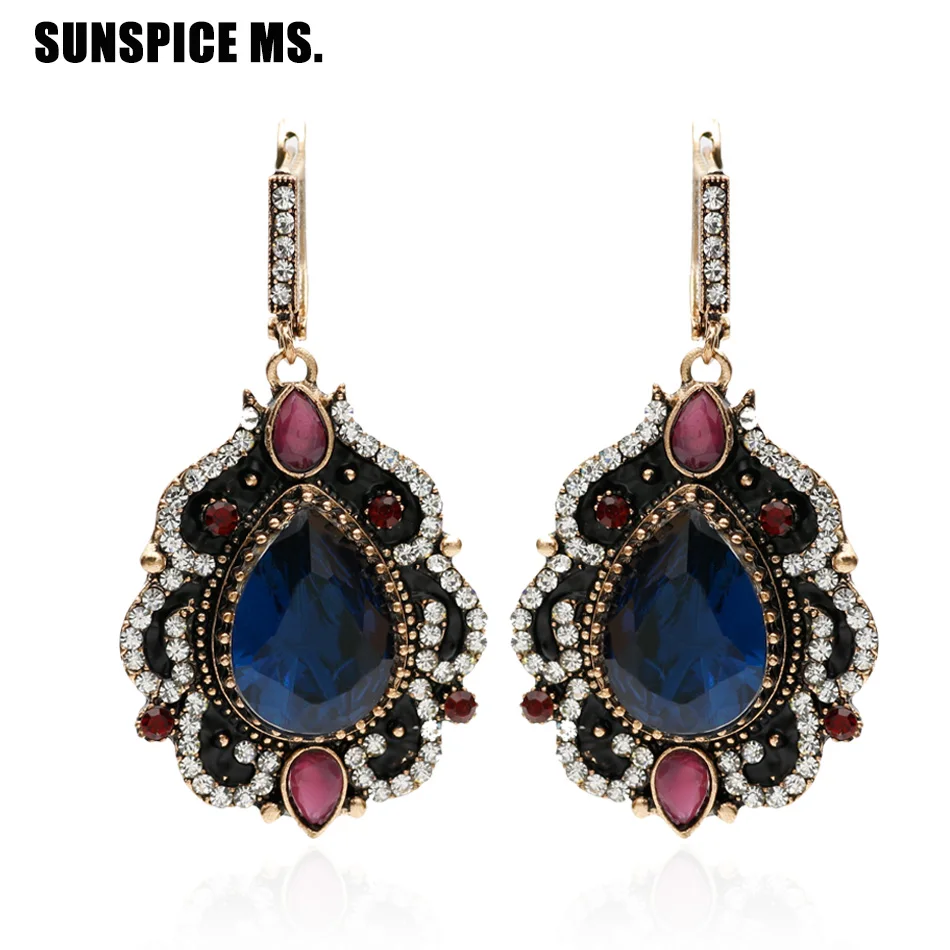 New Turkish Women Long Hook Vintage Earrings Water Drop Resin Antique Gold Color Ethnic Jewelry Indian Bridal Wedding Bijoux
New Turkish Women Long Hook Vintage Earrings Water Drop Resin Antique Gold Color Ethnic Jewelry Indian Bridal Wedding Bijoux