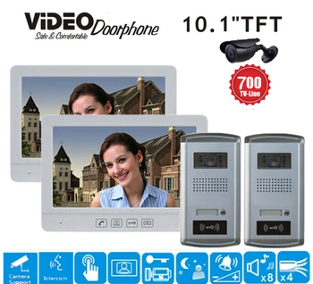 ZHUDELE 10.1" Luxury Display Wired Video Door Phone Touch button Doorbell Intercom IR 700TVL HD Home Security System ID Card 2V2
ZHUDELE 10.1" Luxury Display Wired Video Door Phone Touch button Doorbell Intercom IR 700TVL HD Home Security System ID Card 2V2
