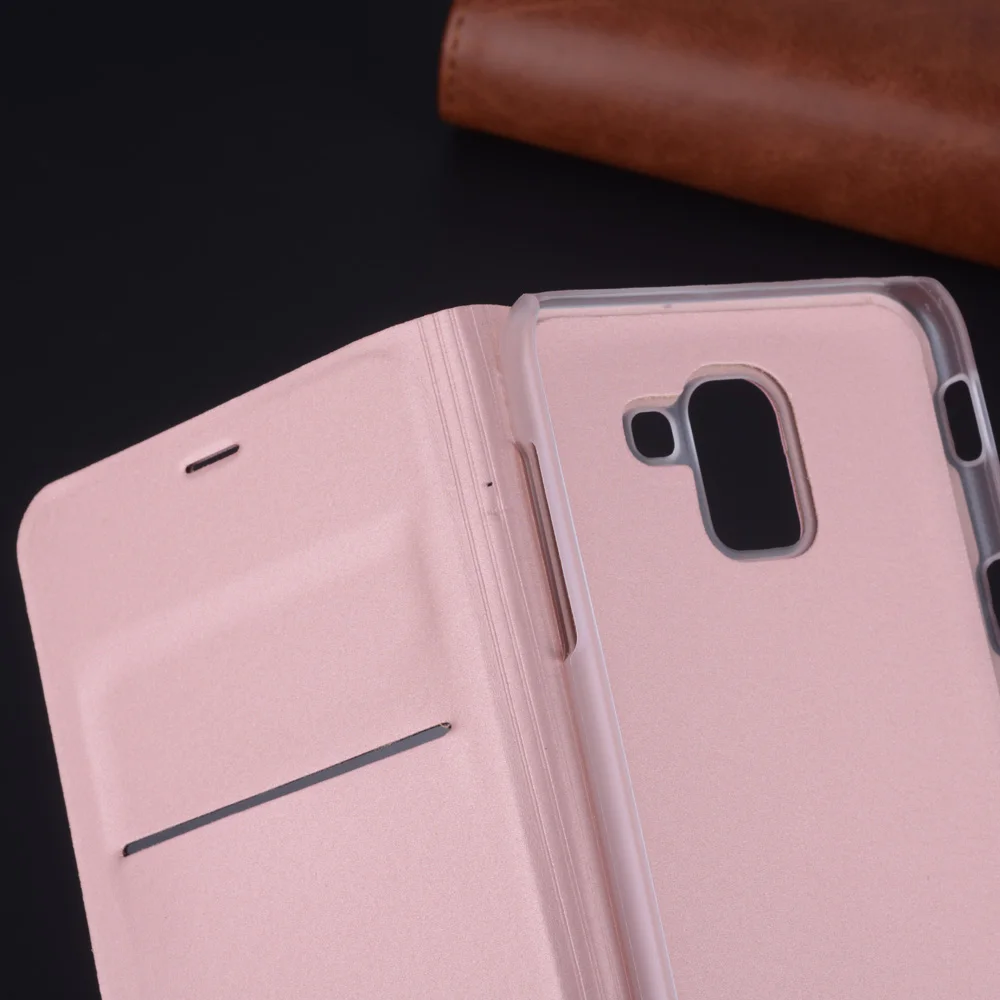 Чехол книжка 360 для Samsung Galaxy J6 2018 SM J600 J600F кожаный чехол бумажник телефона