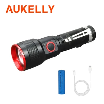 Aukelly 6000LM USB Rechargeable Flashlight XML-T6 Led Flashlight fixed-focus 3 modes Tactical torch for 18650 with USB cable
Aukelly 6000LM USB Rechargeable Flashlight XML-T6 Led Flashlight fixed-focus 3 modes Tactical torch for 18650 with USB cable